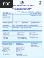 Neonatal case sheet