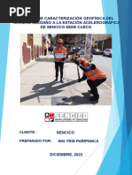 Informe de caracterización geofísica en sede Cusco SENCICO