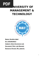 Ibrahim Iqbal DS Lab Manuals 1 to 7