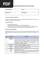 General Performance Employee Evaluation Form