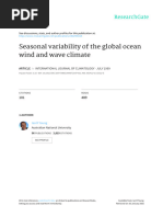 Seasonal variability of the global ocean wind and wave Climate