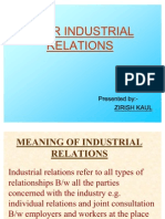 Poor Industrial Relations