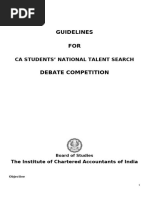 Guidelines- CA Students National Talent Search - Debate Competition