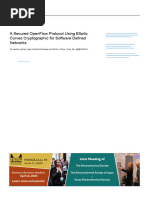 2018 A Secured OpenFlow Protocol Using Elliptic Curves