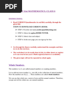 Class 6 Maths Worksheet 2