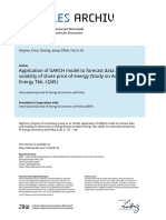 Application of GARCH Model to Forecast Data and Volatility of share price of enegy