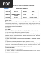 Cell Biology, Course File