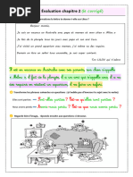 Evaluation Chapitre 2 La Correction