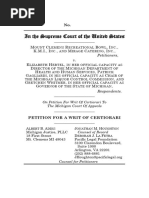 Petition for a Writ of Certiorari, Mount Clemens Recreational Bowl, Inc. v. Hertel, No. 24-____ (U.S. Jan. 15, 2025)