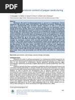 Changes in melatonin content of pepper seeds during storage