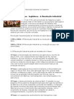 Revolução Industrial Na Inglaterra e Primeiras Fabricas