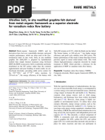 Ultrafine SnO2 in situ modified graphite felt derived