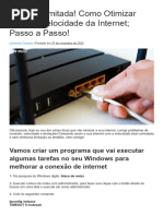 Internet Limitada! Como Otimizar 100% A Velocidade da Internet; Passo a Passo! – Canal BPV