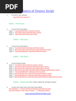 Basics of Groovy Script