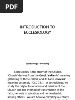 Intro to Ecclesiology 2024 Class (1)