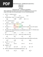 2025 SHS2 End of Semester Exams Mathematics Elective 1