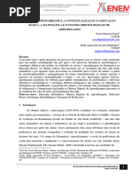 A INTERDISCIPLINARIDADE E A CONTEXTUALIZAÇÃO NA EDUCAÇÃO