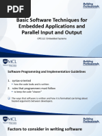 Module 3_Basic Software Techniques for Embedded Applications and Parallel Input and Output