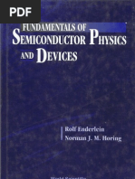 Fundamentals of Semiconductor Physics and Devices