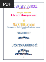 Project on  Library Management(cui)