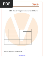 CBSE Computer Science Class 12 Syllabus 2024-25 - Revised PDF Download