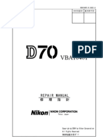 Nikon D70 Digital Camera Service Manual