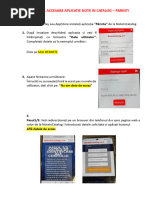 Tutorial Accesare Aplicatie Note in Catalog