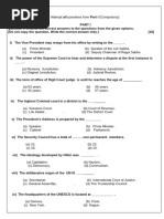 Gr 10 History&Civics Practice Paper -3 Sem 2