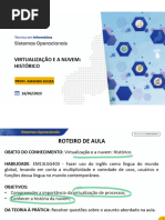 TÃC INFORMÃTICA MANHÃ SISTEMAS OPERACIONAIS 16 03 2023 VIRTUALIZAÃÃO E A NUVEM HISTÃRICO P1