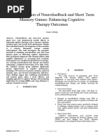 The Integration of Neurofeedback and Short-Term  Memory Games: Enhancing Cognitive  Therapy Outcomes