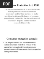 Consumer Protection Act, 1986 PPTS