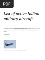 List of Active Indian Military Aircraft