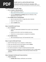 Guidance on How to Download, Install and Access Microsoft Teams