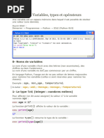 PROGRAMMATION LANGAGE PYTHON