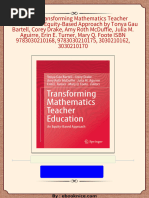 Instant Access to (Ebook) Transforming Mathematics Teacher Education: An Equity-Based Approach by Tonya Gau Bartell, Corey Drake, Amy Roth McDuffie, Julia M. Aguirre, Erin E. Turner, Mary Q. Foote ISBN 9783030210168, 9783030210175, 3030210162, 3030210170 ebook Full Chapters