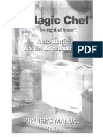 Magic Chef Model CBM310 Bread Maker Manual