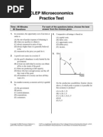 CLEP Microeconomics Practice Test