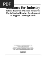 FDA - Guidance - Patient-Reported Outcome Measures Use in Medical Product Development To Support Labeling Claims