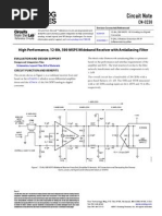 Circuit Note: High Performance, 12-Bit, 500 MSPS Wideband Receiver With Antialiasing Filter