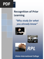 Recognition of Prior Learning Template)