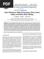 Data Mining For High Performance Data Cloud Using Association Rule Mining