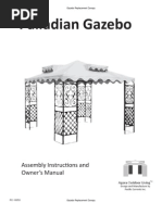 Palladian Gazebo Assembly Instructions and Owner's Manual