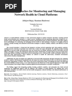 Novel Approaches for Monitoring and Managing  Network Health in Cloud Platforms