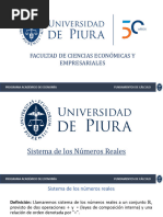 1. Sistema de los numeros reales - UV