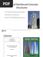 Lecture #1 Design of Reinforced Concrete Structures