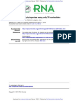 Stable tRNA-based Phylogenies Using Only 76 Nucleotides: Material Supplemental