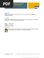 SAP Solution Manager Service Desk Support Team E-Mail Notification