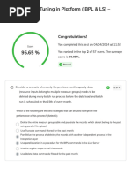 Profiling & Fine Tuning in Platform (IBPL & LS) – Assessment