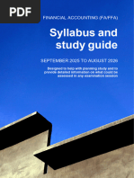 FA.FFA  syllabus and study guide