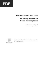 2020 Nt Maths Syllabus